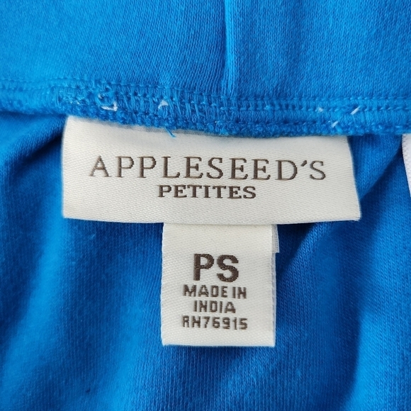 Appleseed's Boardwalk Knit Flounced Midi Skirt. Color: Seaport Blue. Size Petite - Picture 7 of 8